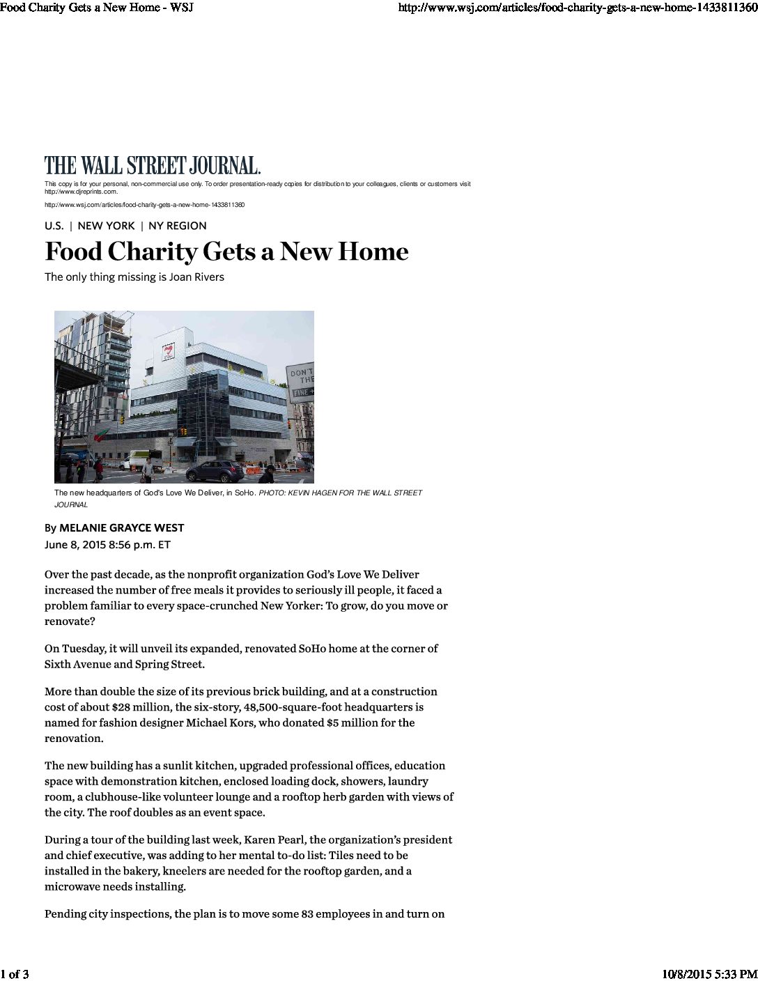 Food Charity Gets a New Home