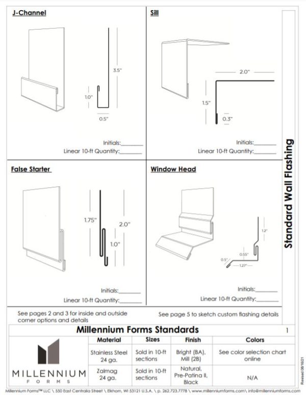 Drawings + Details - Millennium Forms